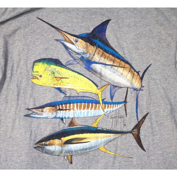 Guy Harvey Original Mens Long Sleeve Graphic Shirt - Picture 2 of 5
